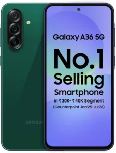 Samsung Galaxy A36 5G (8GB RAM, 128GB, Dark Green)